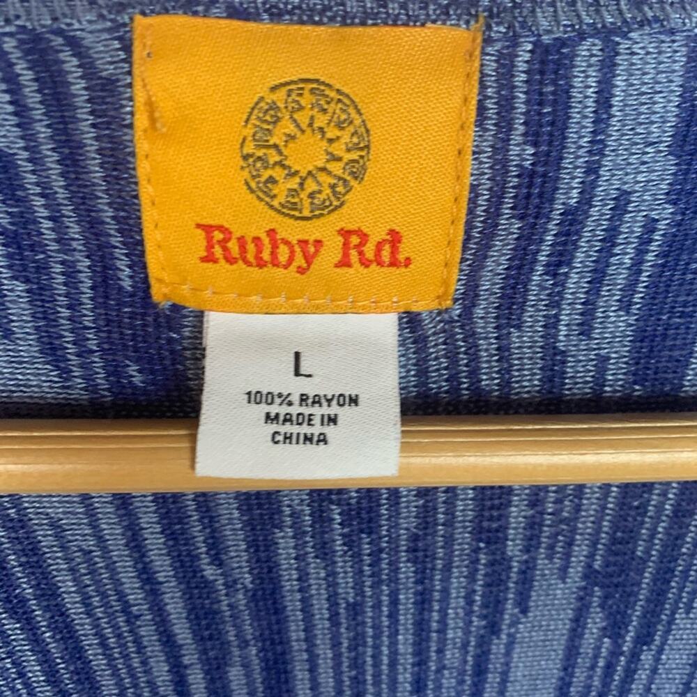 Ruby Rd. Fringe Open Cardigan Sweater L NWT - Picture 8 of 10